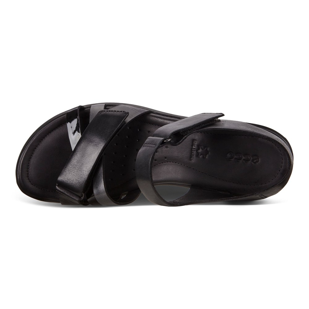 ECCO Womens Sandals Black - Felicia Adjustable Strap - OQB-105967